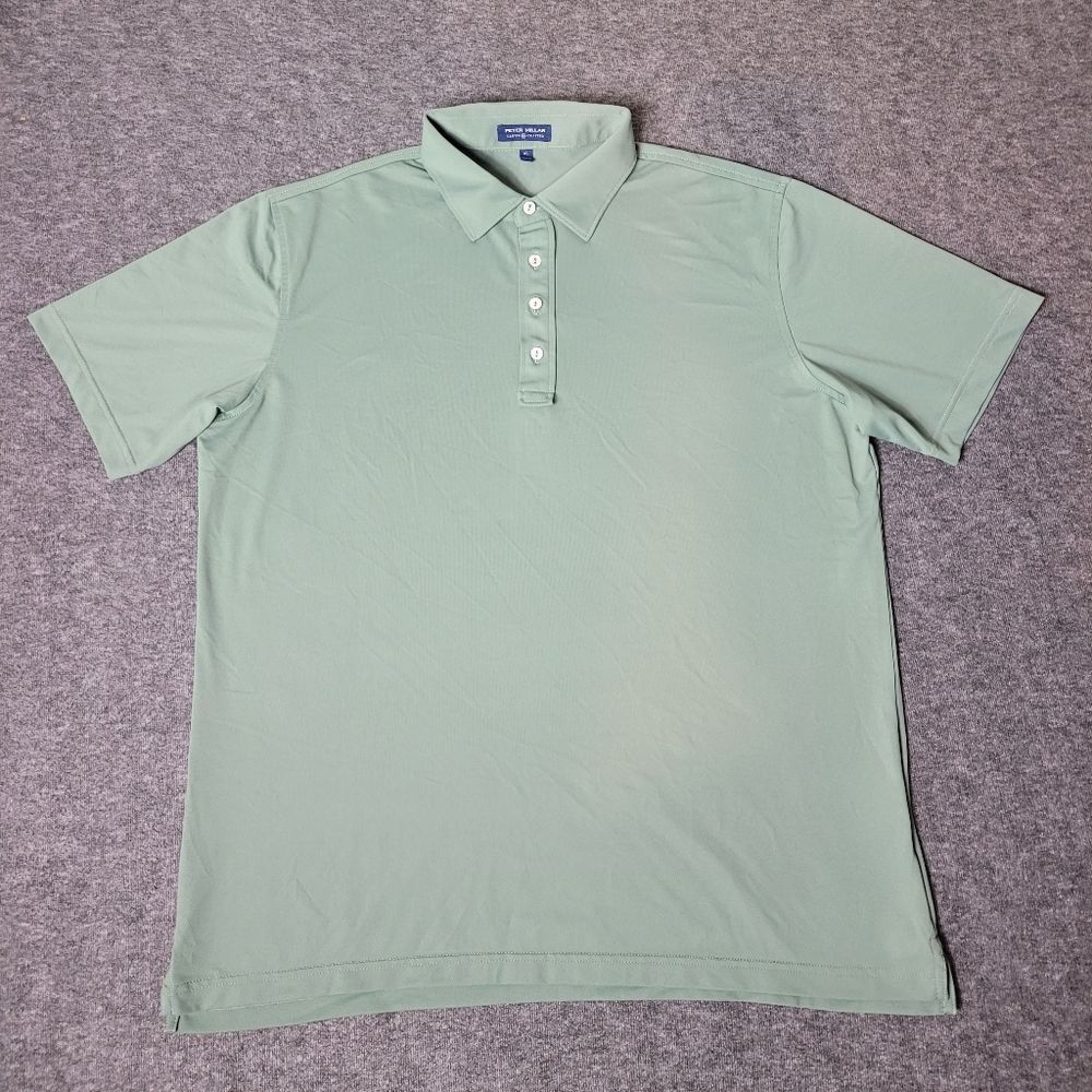 Peter Millar Crown Crafted Shirt Mens Golf Polo  Size XL Green Olive